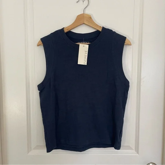 Faherty Sunwashed Slub Muscle Tank - Picture 2 of 8